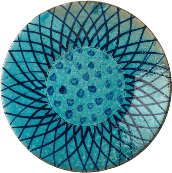 Esna Hand-Painted Ceramic Dinner Plates – 10in/26cm (Set of 4)