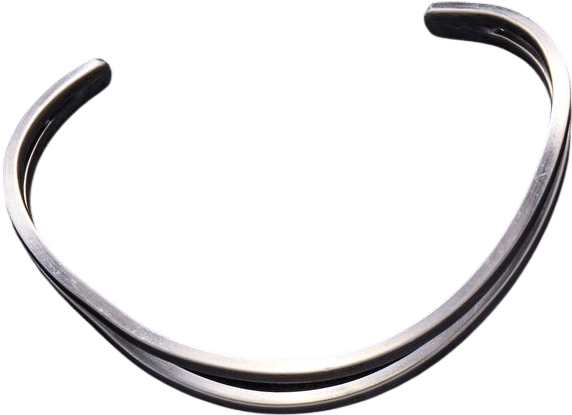 Silver Double Band Cuff Bracelet | Khata Space