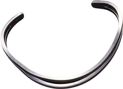 Silver Double Band Cuff Bracelet