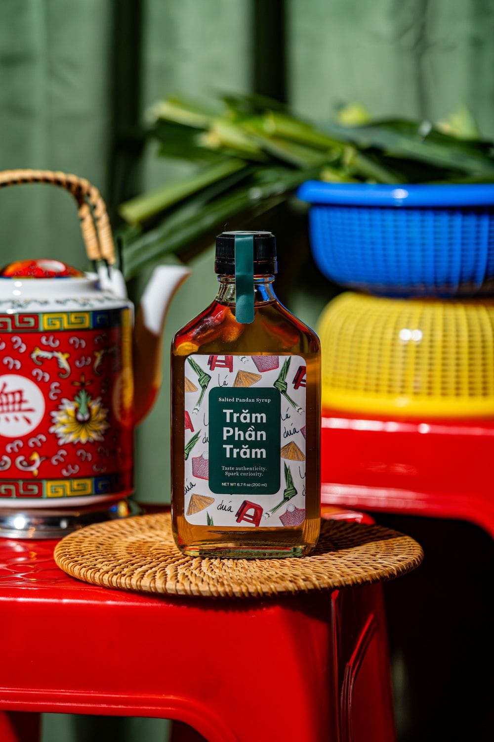 Salted pandan syrup