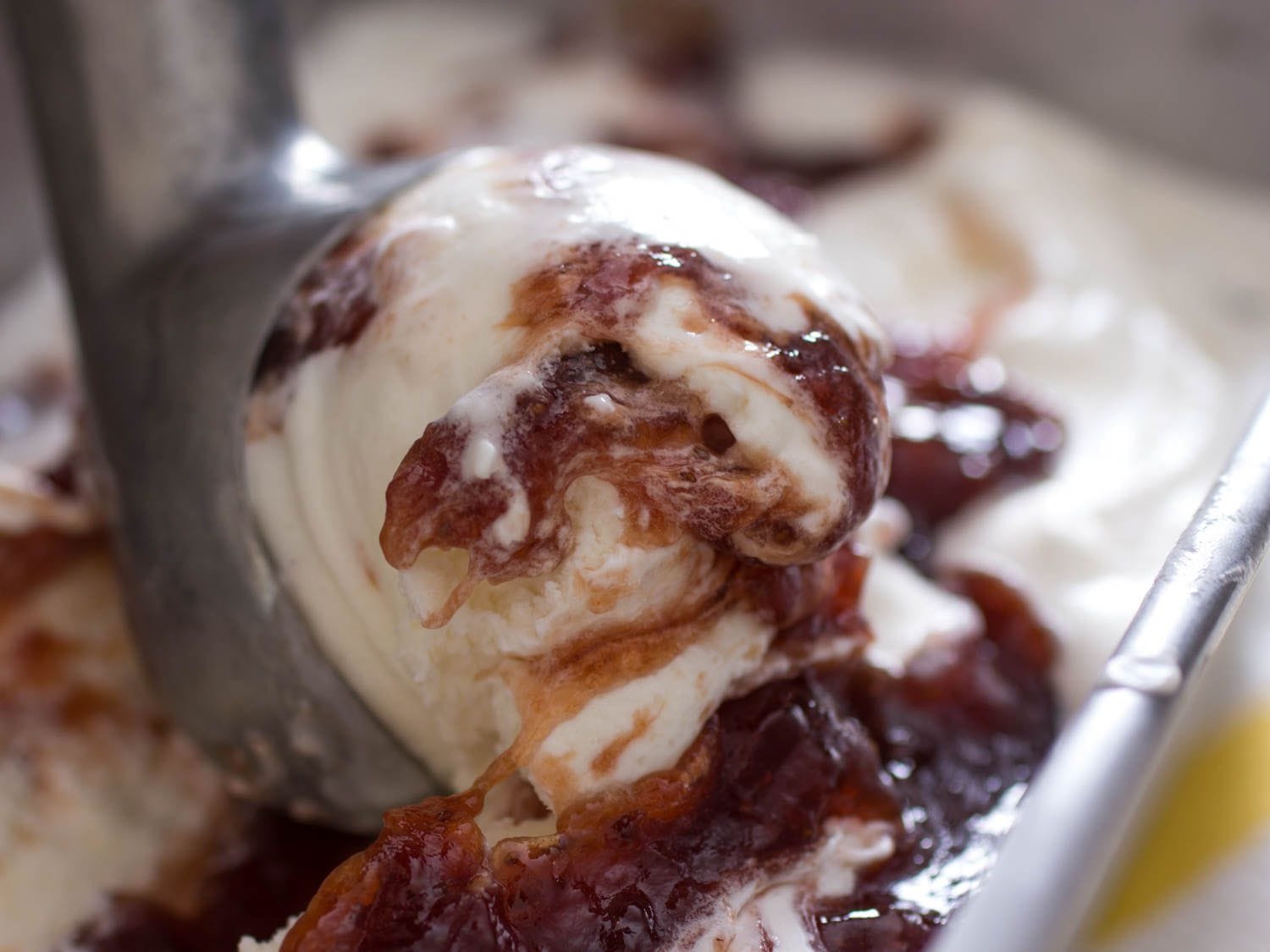 Eating the top layer of the ice cream immediately when you get home from the grocery store.