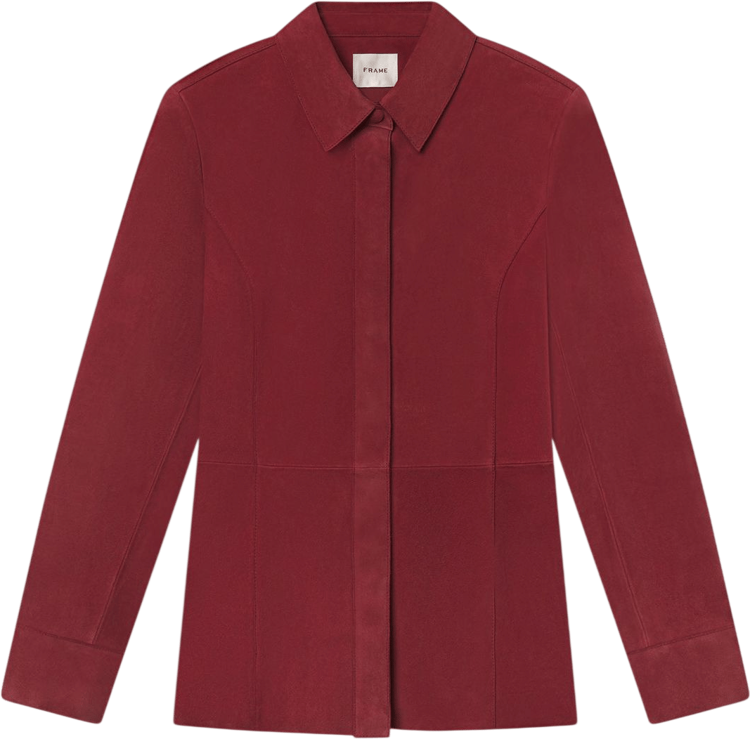 The Suede Shirt -- Garnet