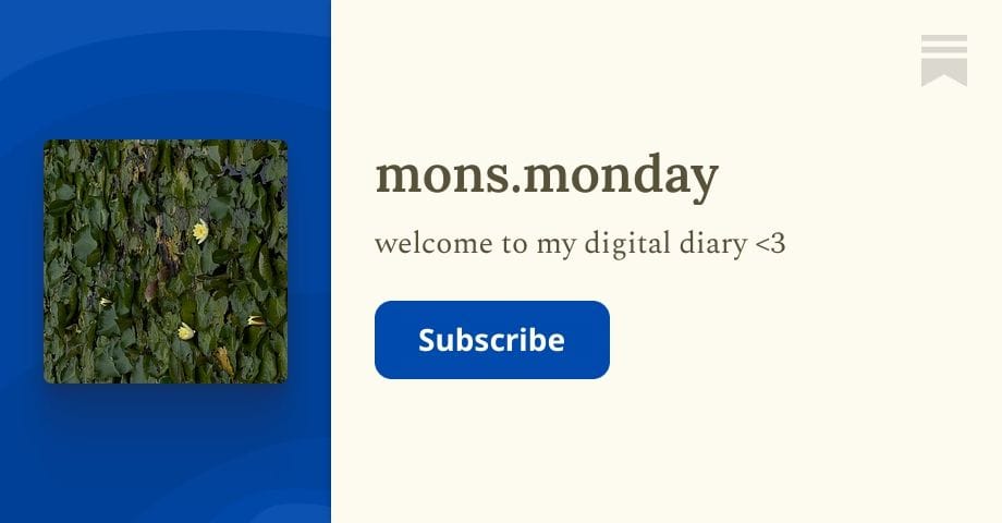 mons.monday | Substack