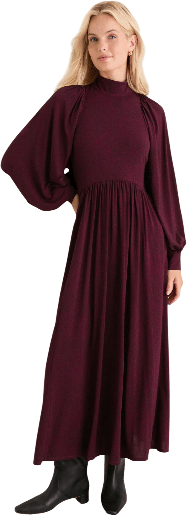 Print Raglan Sleeve Dress