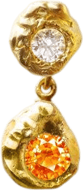 Solitaire Rudina 0.15 Sapphire Gold Earring