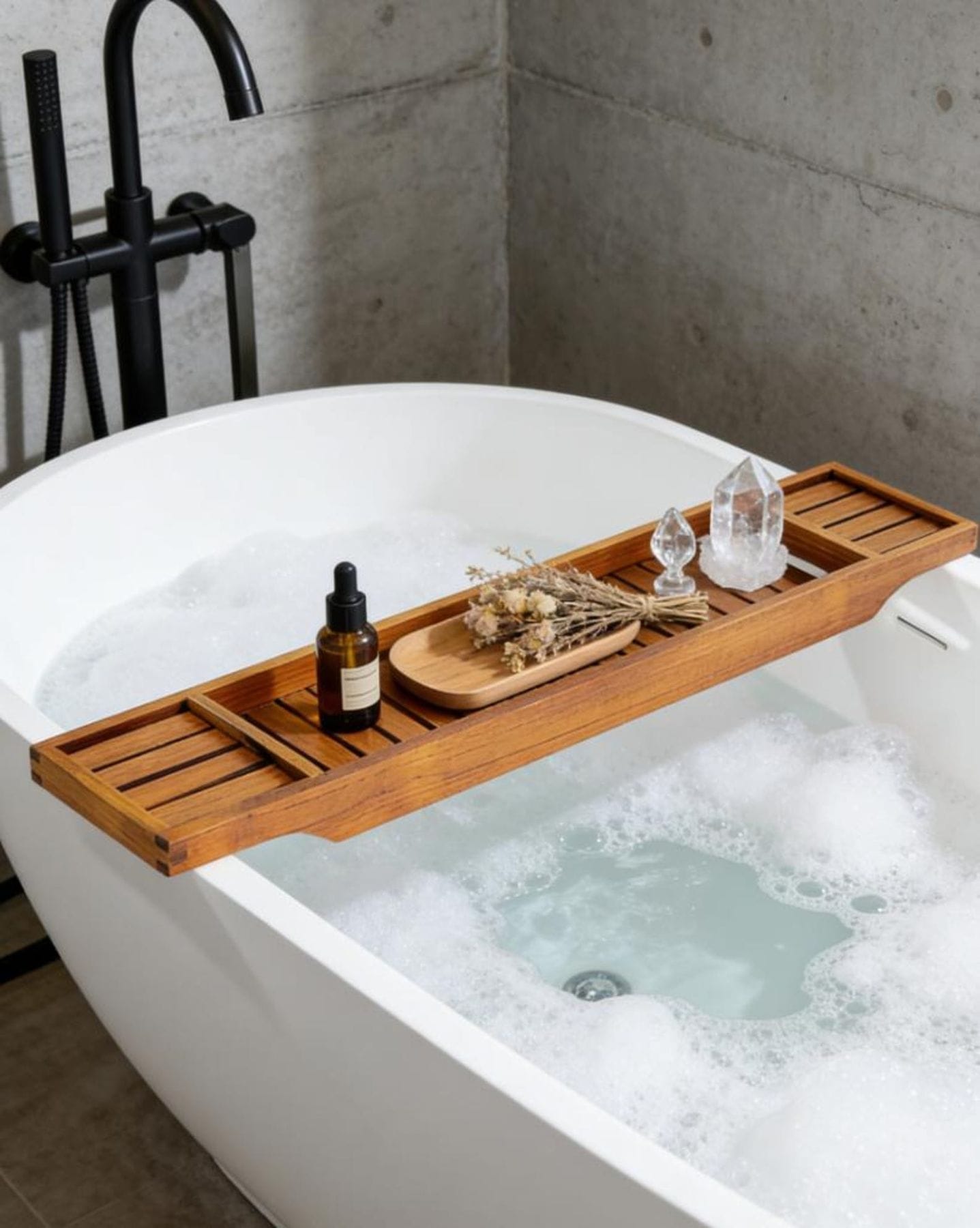 Teak Bathtub Caddy Tray