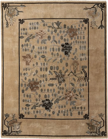 Fiora Hand-Knotted Light Brown New Zealand Wool Area Rug