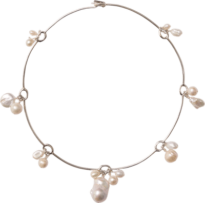 Crown Pearl Collar Necklace