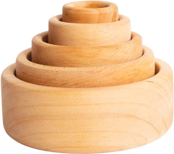 Grimm's Wooden Stacking Bowls