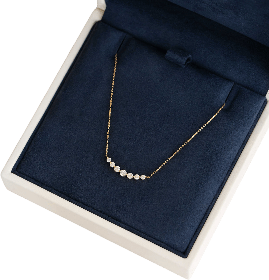 Linjer Jemma Curved Bar Necklace Gold