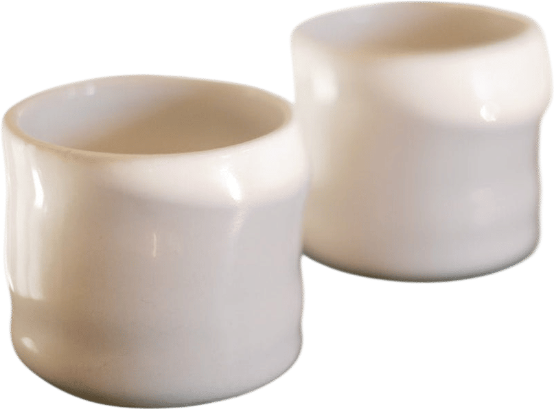 Vessel Off White Ceramic Home Communion Cups
