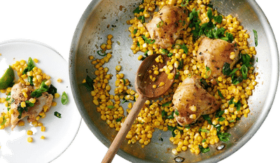 Skillet Chicken Thighs With Brown Butter Corn Recipe