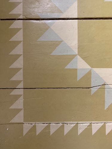 painted wood floor