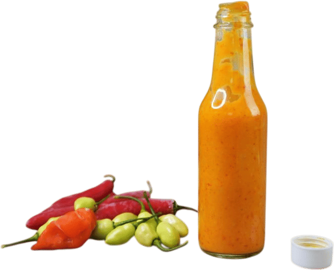 pineapple habanero hot saucce at Colossal Cafe
