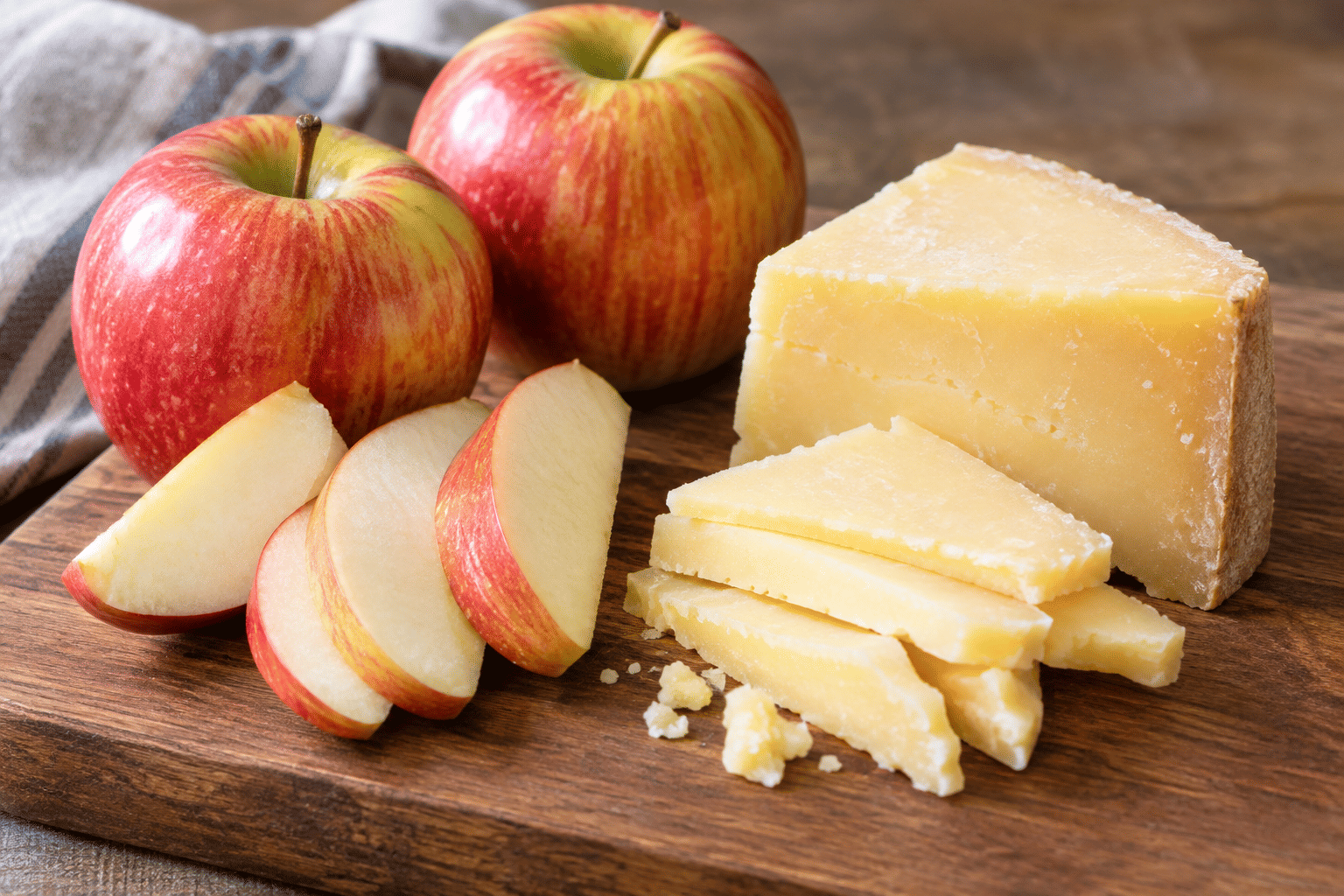 Colby jack cheese and apples