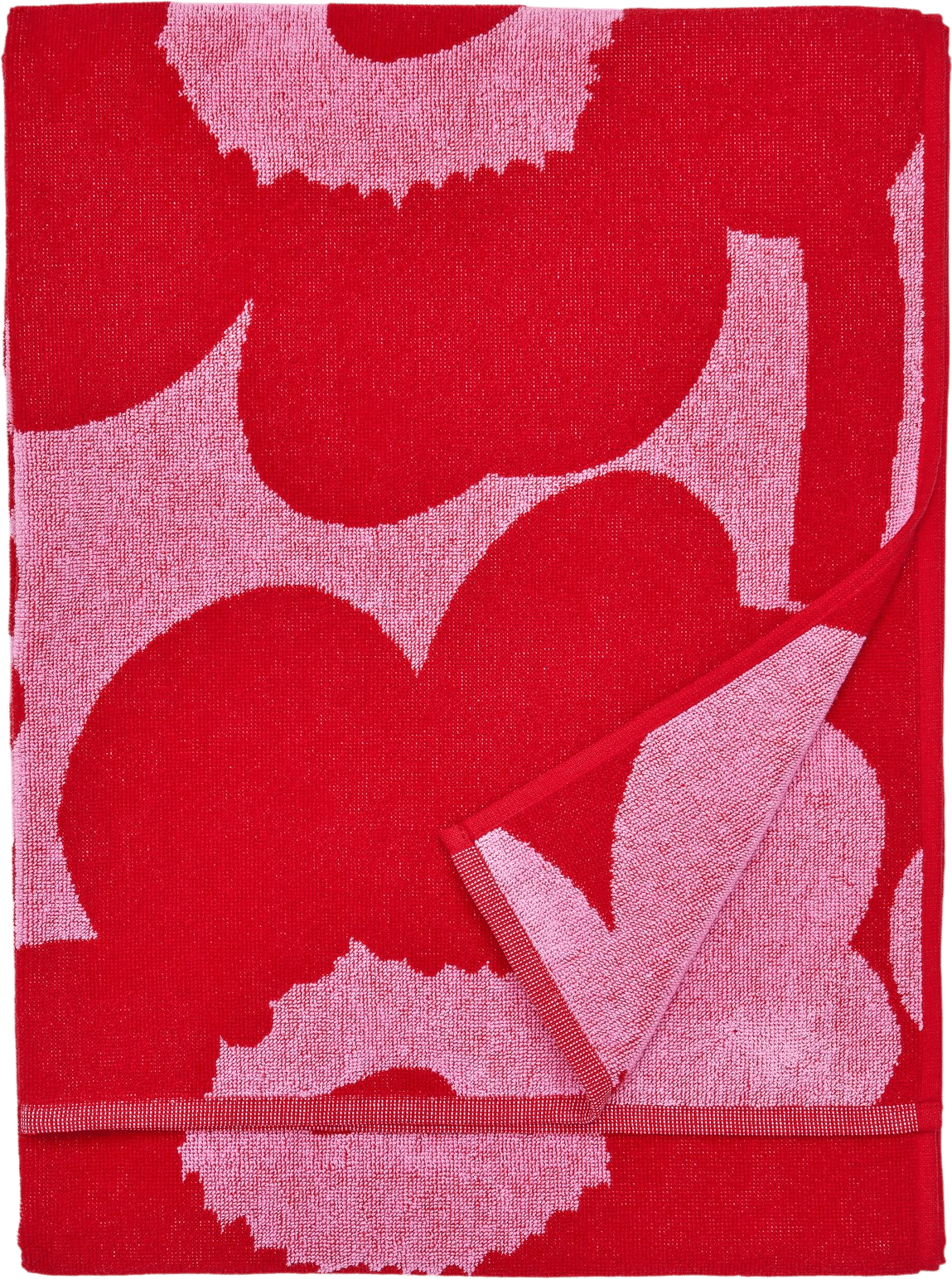 Marimekko Unikko Bath Towel (Pink/Red)