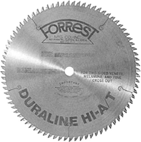Forrest DH10807125 Duraline 10-Inch 80 Tooth HI-A/T Melamine and Plywood Cutting Saw Blade with 5/8-Inch Arbor