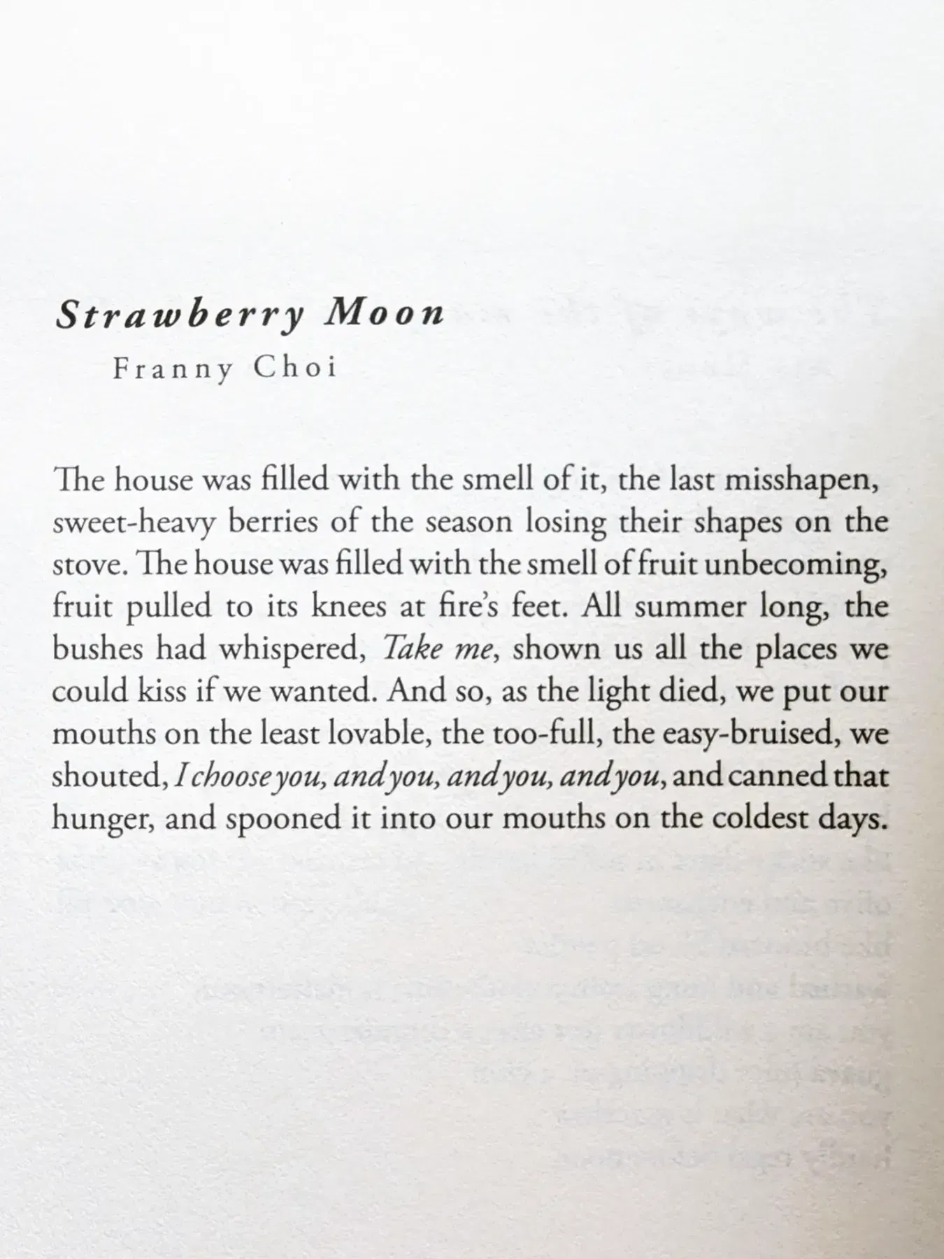 Strawberry Moon (Franny Choi)