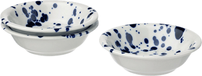 Blue Spatter Ceramic Bowls