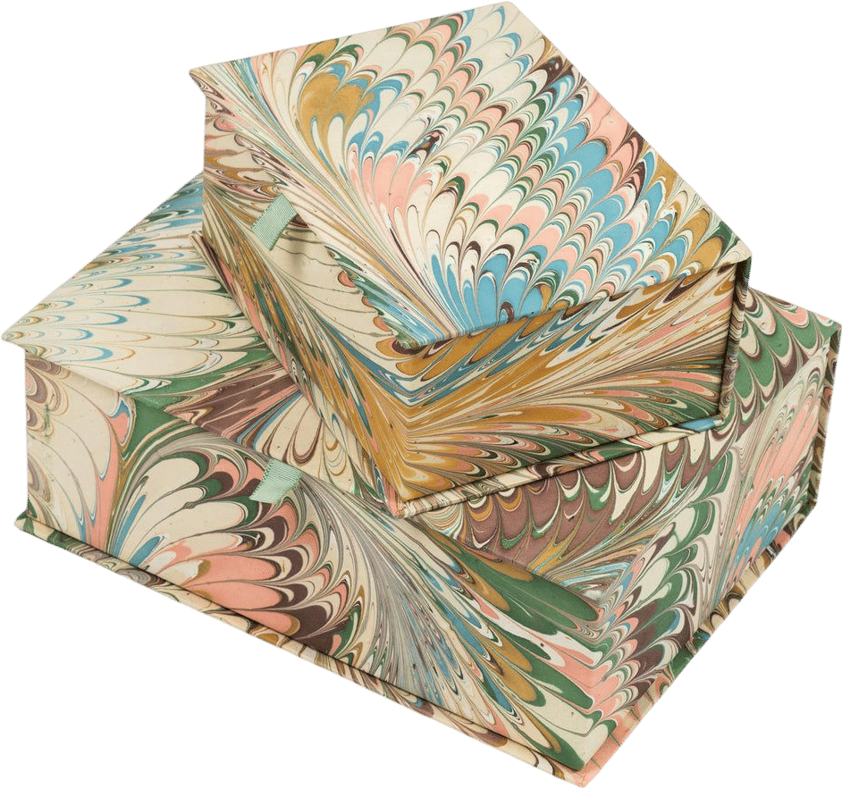 Inner Child Hand-Marbled Keepsake Box Set