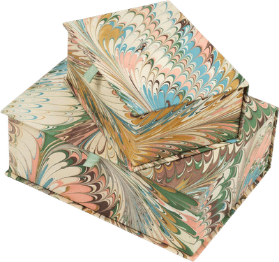 Hand-Marbled Keepsake Box Set