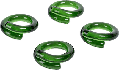 over&back Hand-Shaped Glass Napkin Rings
