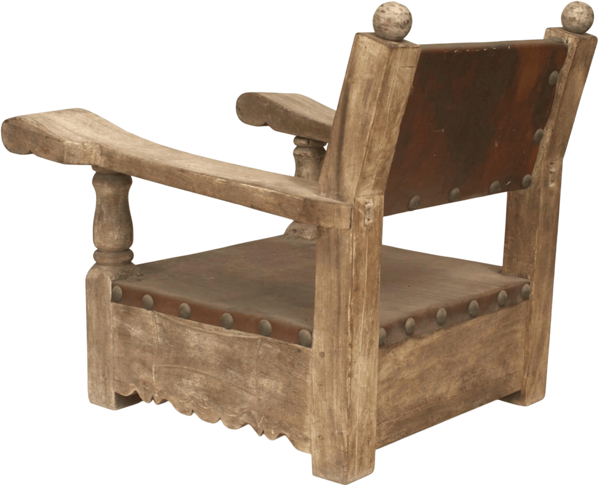 Pair of Rustic Country Weathered Armchairs