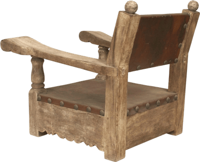 Pair of Rustic Country Weathered Armchairs