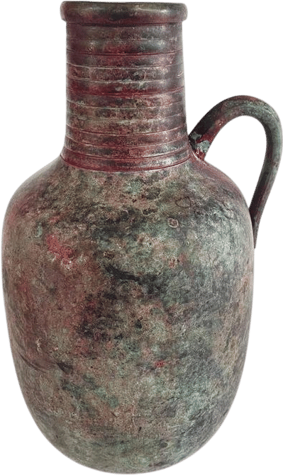 Vintage Verdigris Patina Metal Pitcher Vase – Rustic Ribbed Neck Pitcher Jug - Etsy