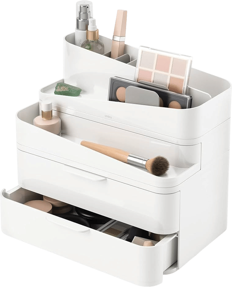 Umbra Glam Drawer Organizer, Large, White
