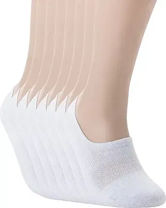 Amazon.com: Pro Mountain No Show Socks Unisex Wide Toe Box For Health Y Heel Forefoot Size L White 8 Pack Cotton Cushion Footies Sneakers US Women 10-12 Men 9-11 : Clothing, Shoes & Jewelry