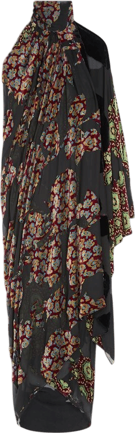 Layered viscose silk dress