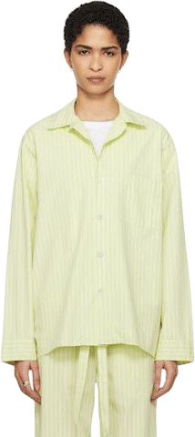 SSENSE Exclusive Green AURALEE Edition Cotton Poplin Pyjama Shirt