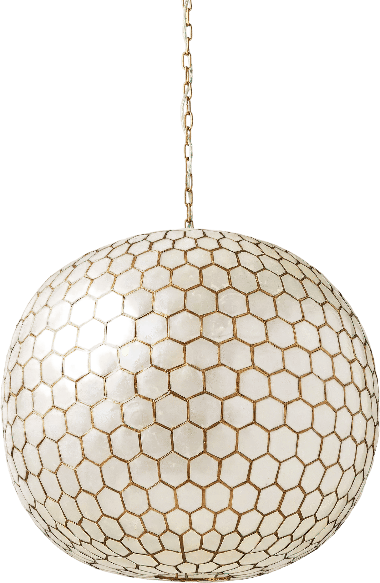 Capiz Honeycomb Pendant