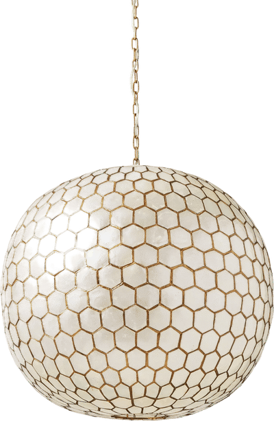 Capiz Honeycomb Pendant