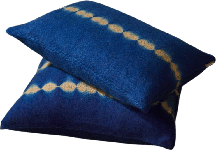 Shibori Cashmere Cushion (23.5in/60cm)
