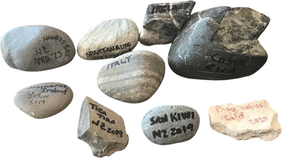 Collect rocks as souvenirs