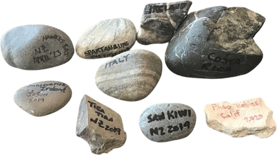 Handwritten Location Stones
