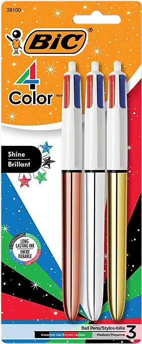BIC 4-Color Shine Retractable Ballpoint Pen