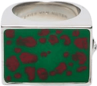 Enamel Signet Ring in Silver - Dries Van Noten
