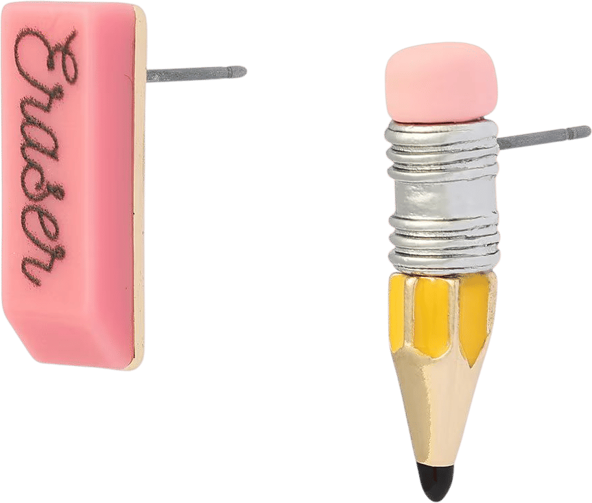 Betsey Johnson Eraser Stud Earrings