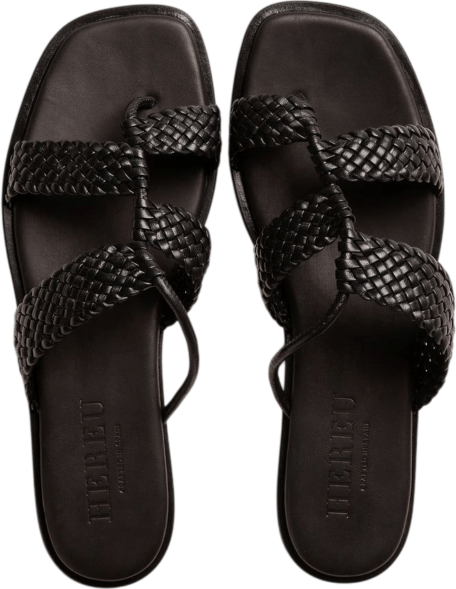 LINA WOVEN - Strappy Toe-Post Sandal