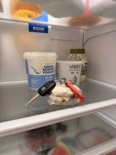 Putting car keys in the fridge so you don’t forget your lunch