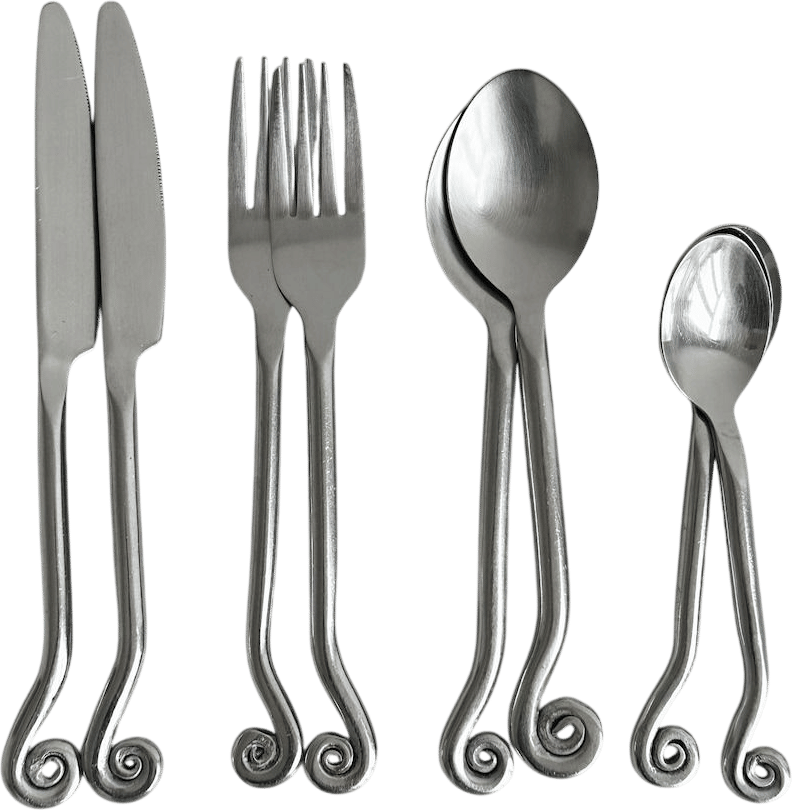 Vintage spiral cutlery