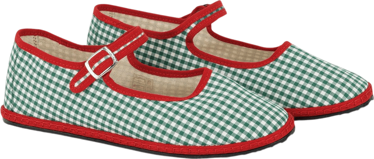 Cotton Mary Jane Flats