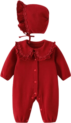 Penny Solid Romper with Bonnet