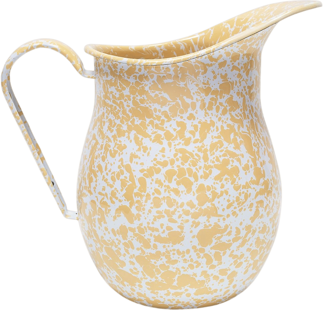 Crow Canyon Home Splatter Pitcher Butter Yellow