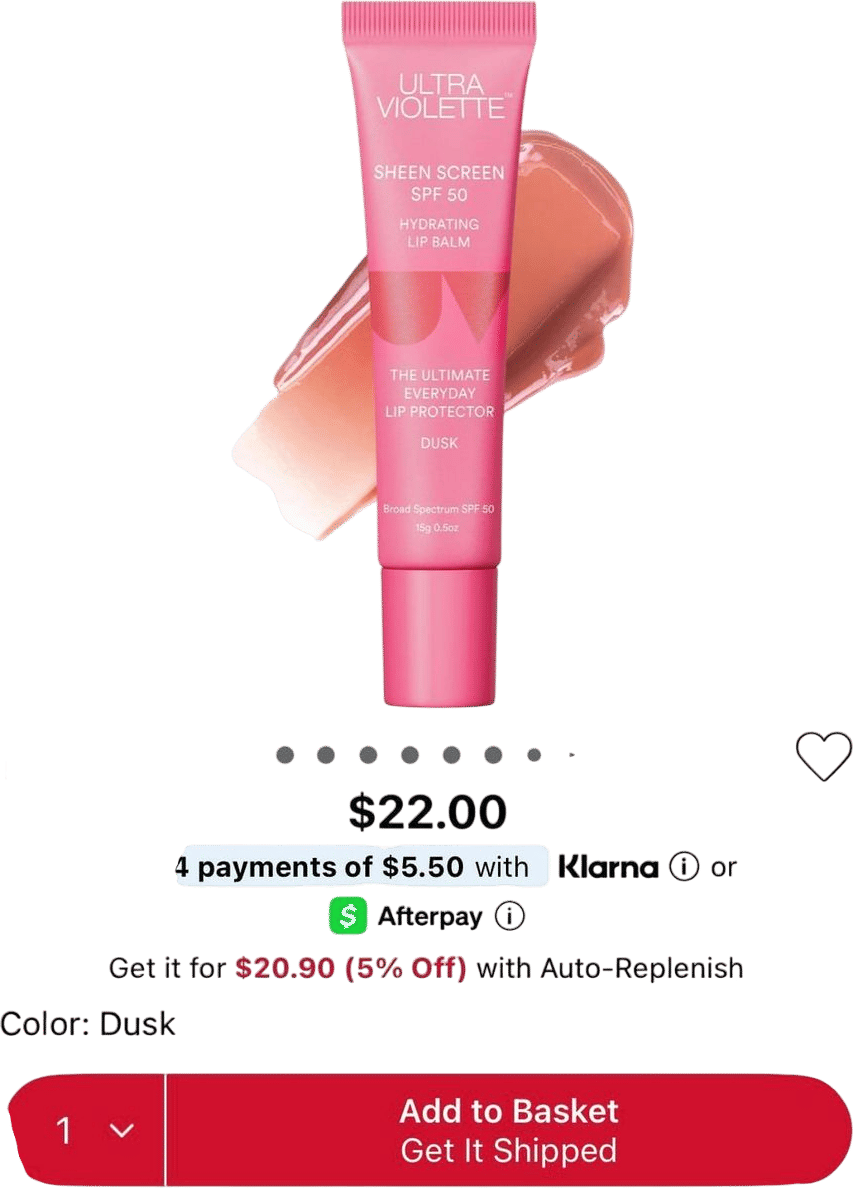 Ultraviolette sheer screen lip balm
