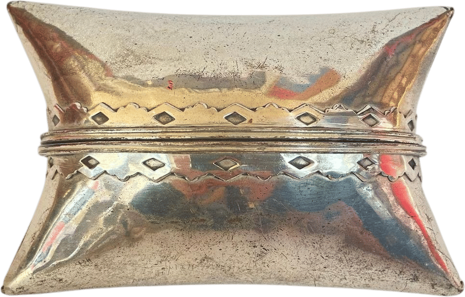Vintage Silver Tinned Pillow Box