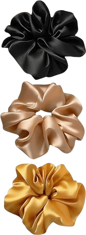 Oversized Satin Scrunchies (4 Pack)